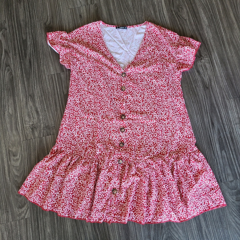 Shein oversized floral boho dress